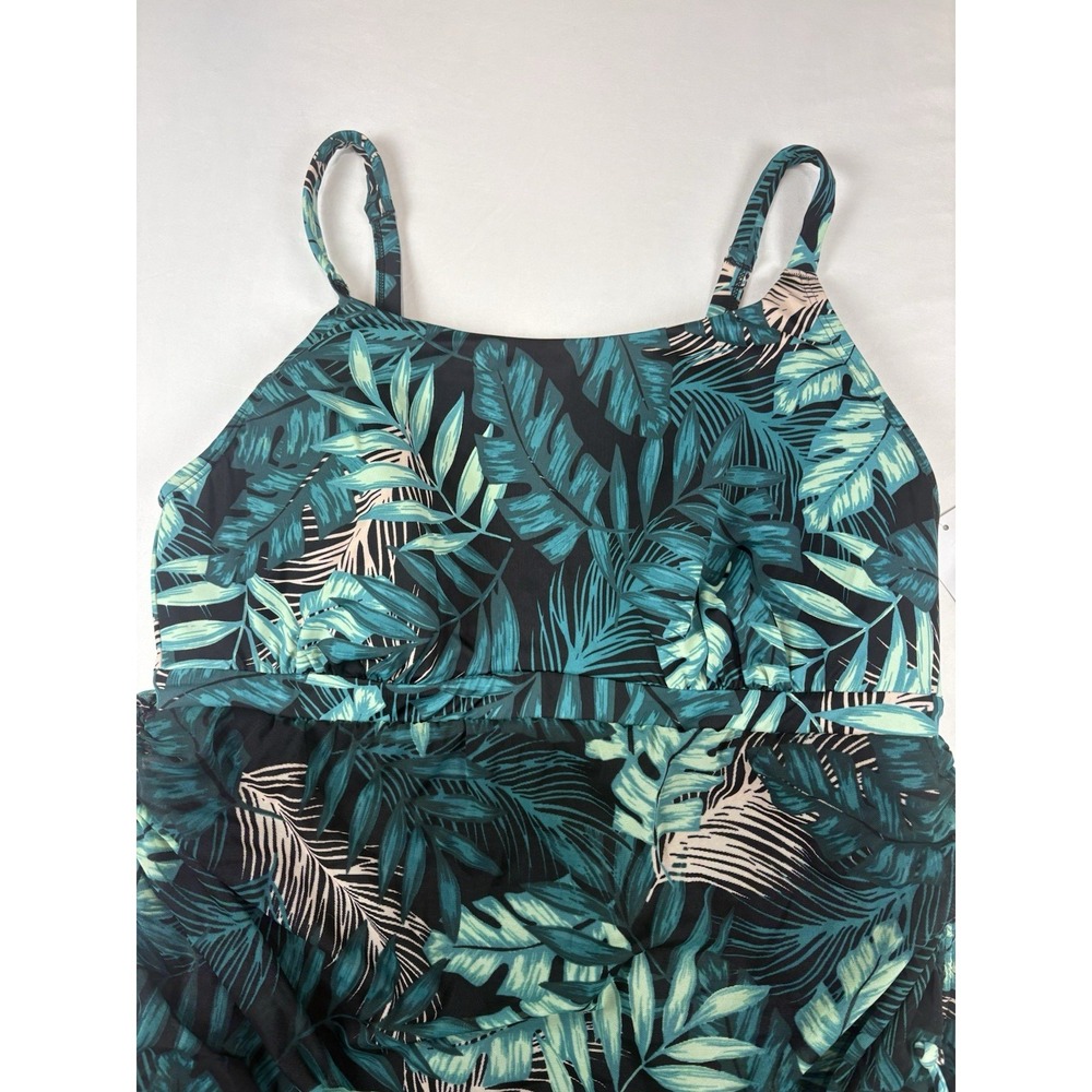 NWT Swim By Cacique Lightly Lined No Wire One Piece Swim Dress Suit Size 16 - Picture 4 of 13
